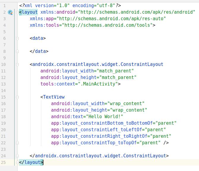 Convert to data binding layout